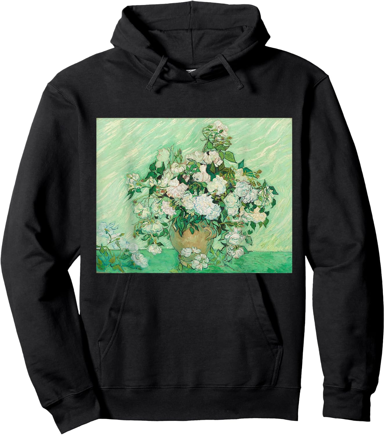 Vincent van Gogh Vase of Roses Art Hoodie - Hoodie | Black