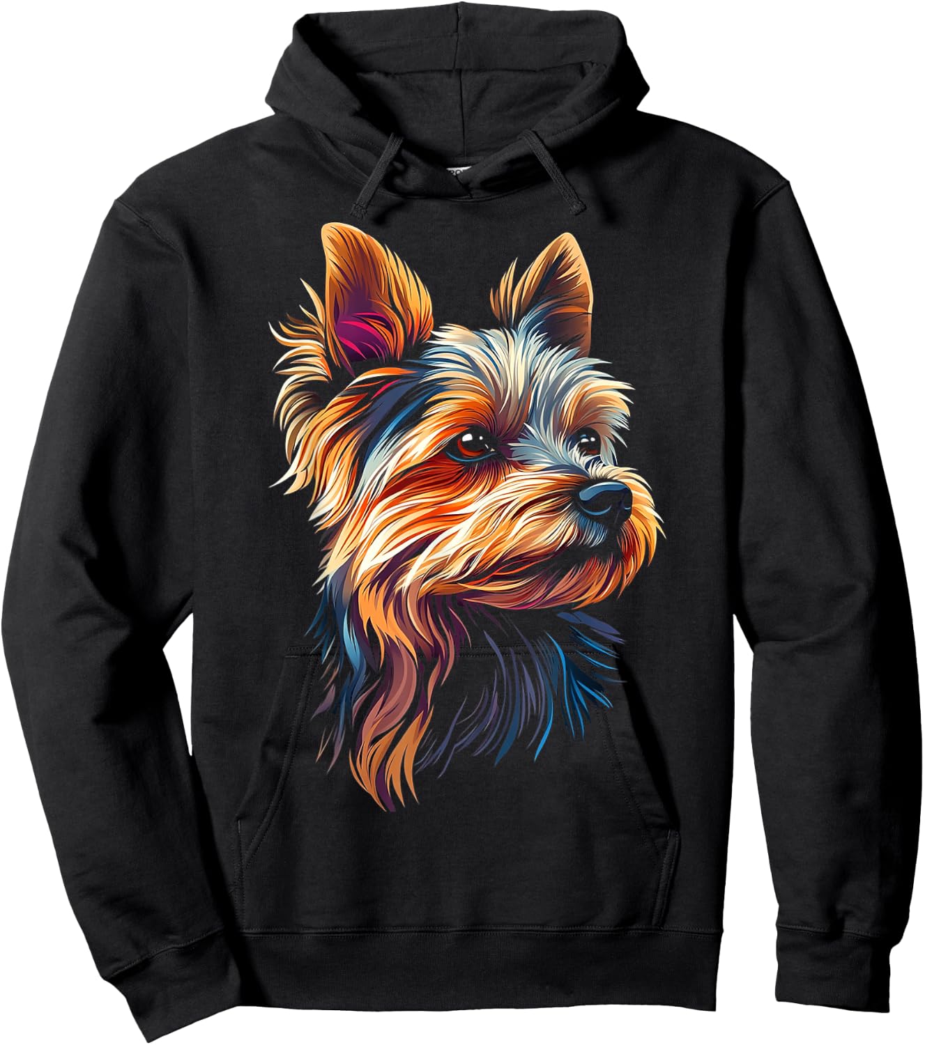Silky Terrier Dog Motif Pet Illustration Silky Terrier Women Kids Hoodie - Hoodie | Black