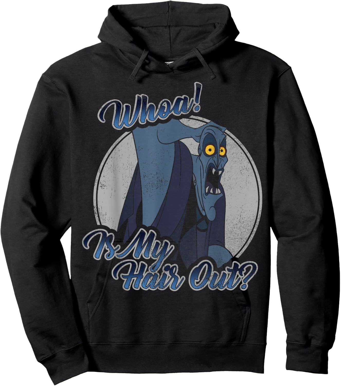 Disney Hercules Hades Whoa is My Hair Out Graphic Hoodie - Hoodie | Black