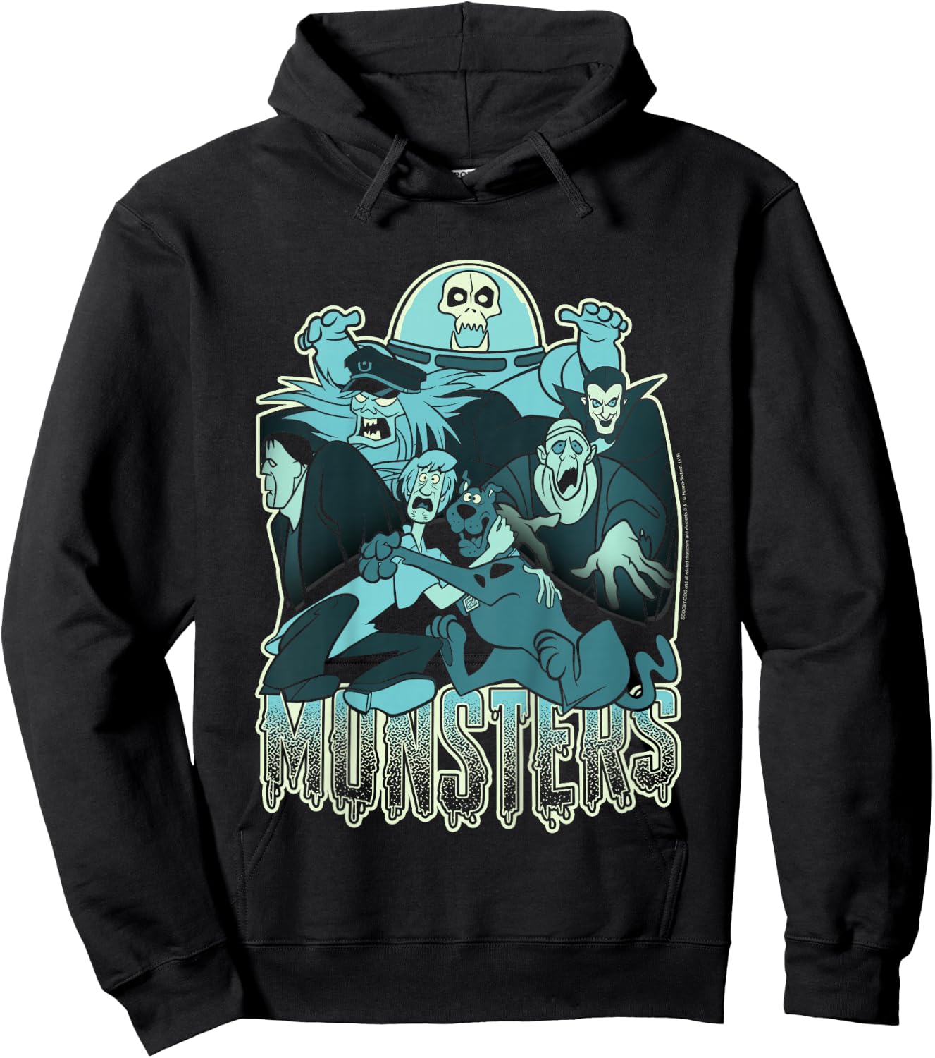 Kids Scooby-Doo Shaggy And Scooby Monsters Group Shot Hoodie - Hoodie | Black
