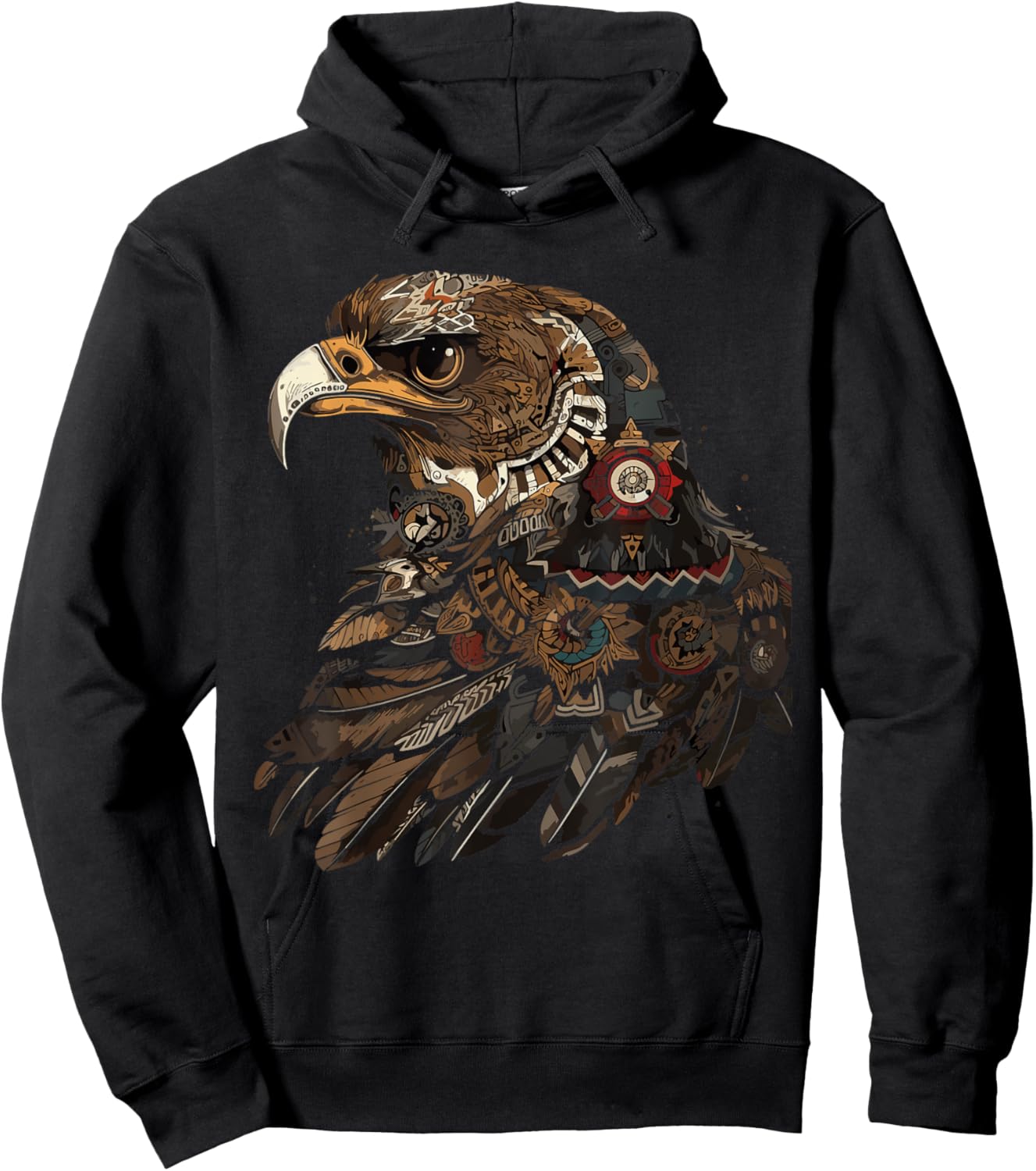 Aztec Eagle Head Calabera Azteca Aztec Inca Maya Culture Art Hoodie - Hoodie | Black
