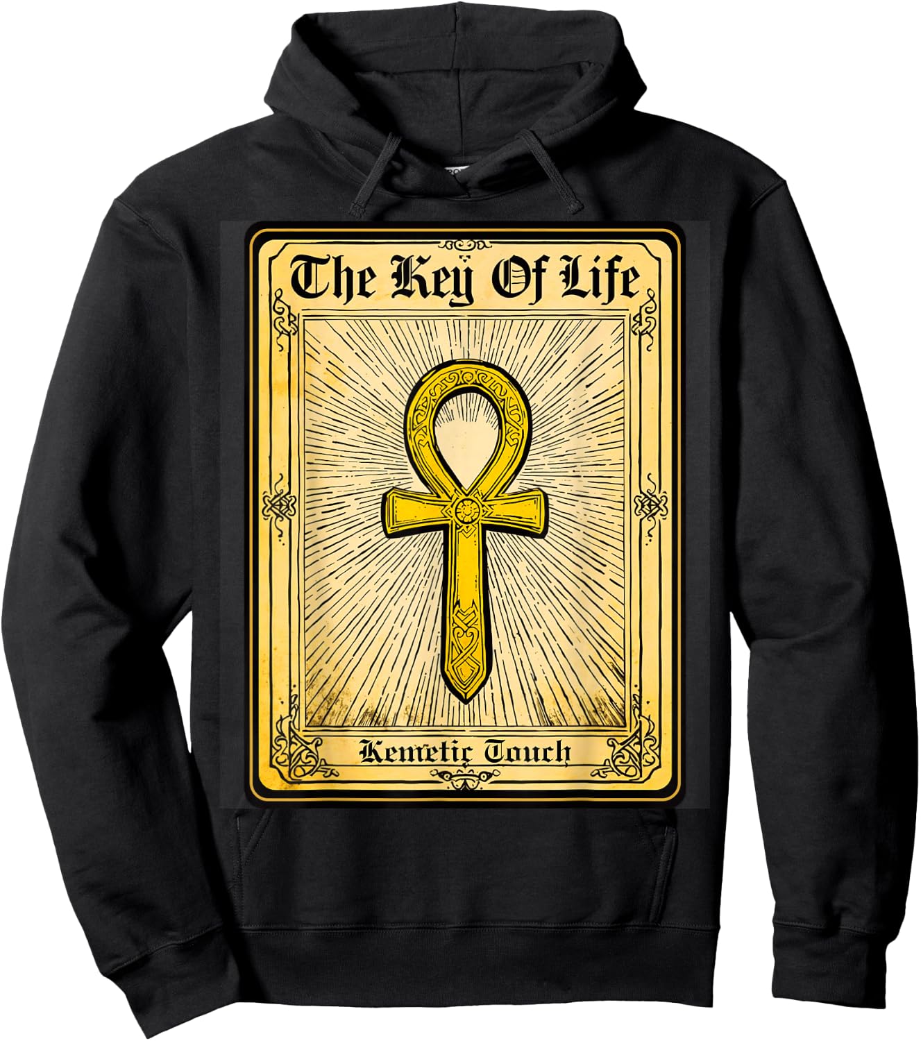 Ancient Egyptian Sacred Key of Life Kemetic Ankh Hoodie - Hoodie | Black