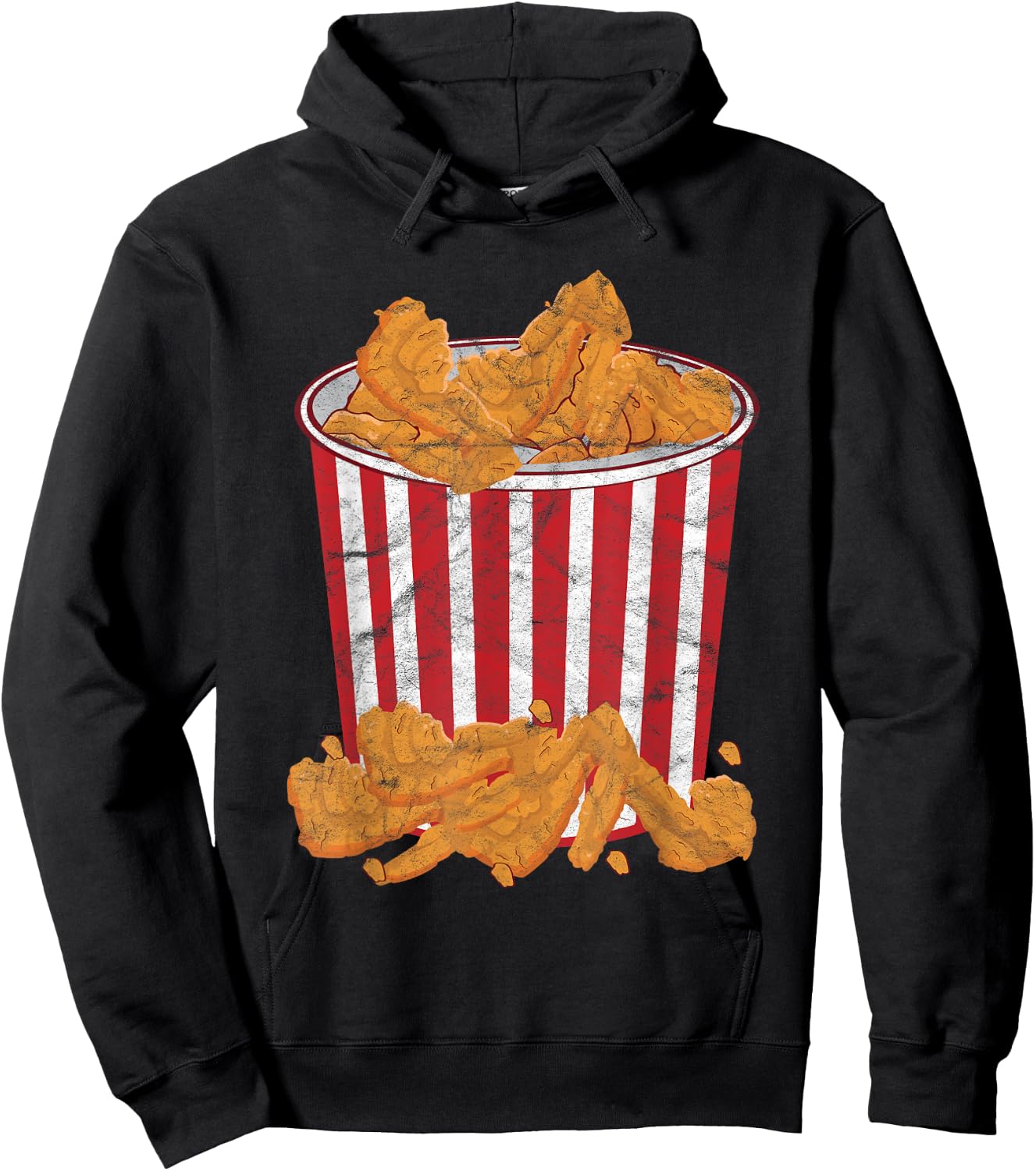 Fried Chicken Bucket Funny Halloween Costume Hoodie - Hoodie | Black