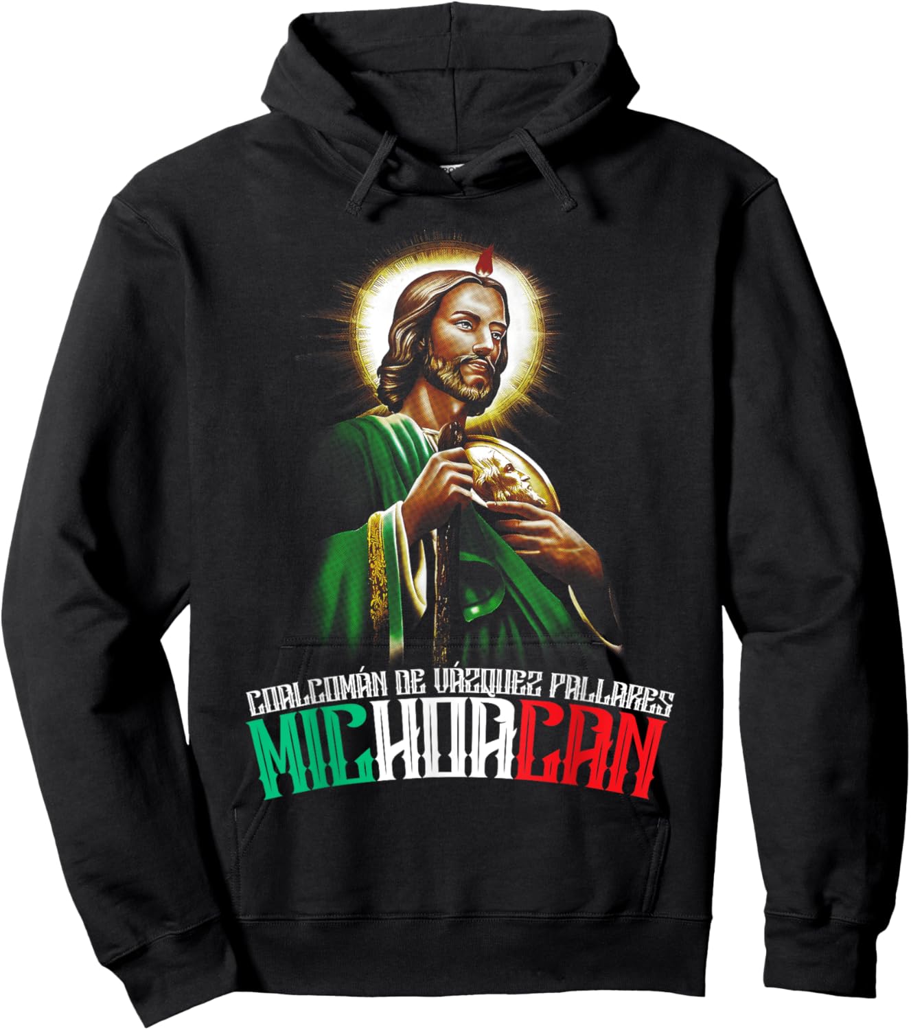 Coalcomán de Vázquez Pallares Michoacán San Judas Tadeo Hoodie - Hoodie | Black