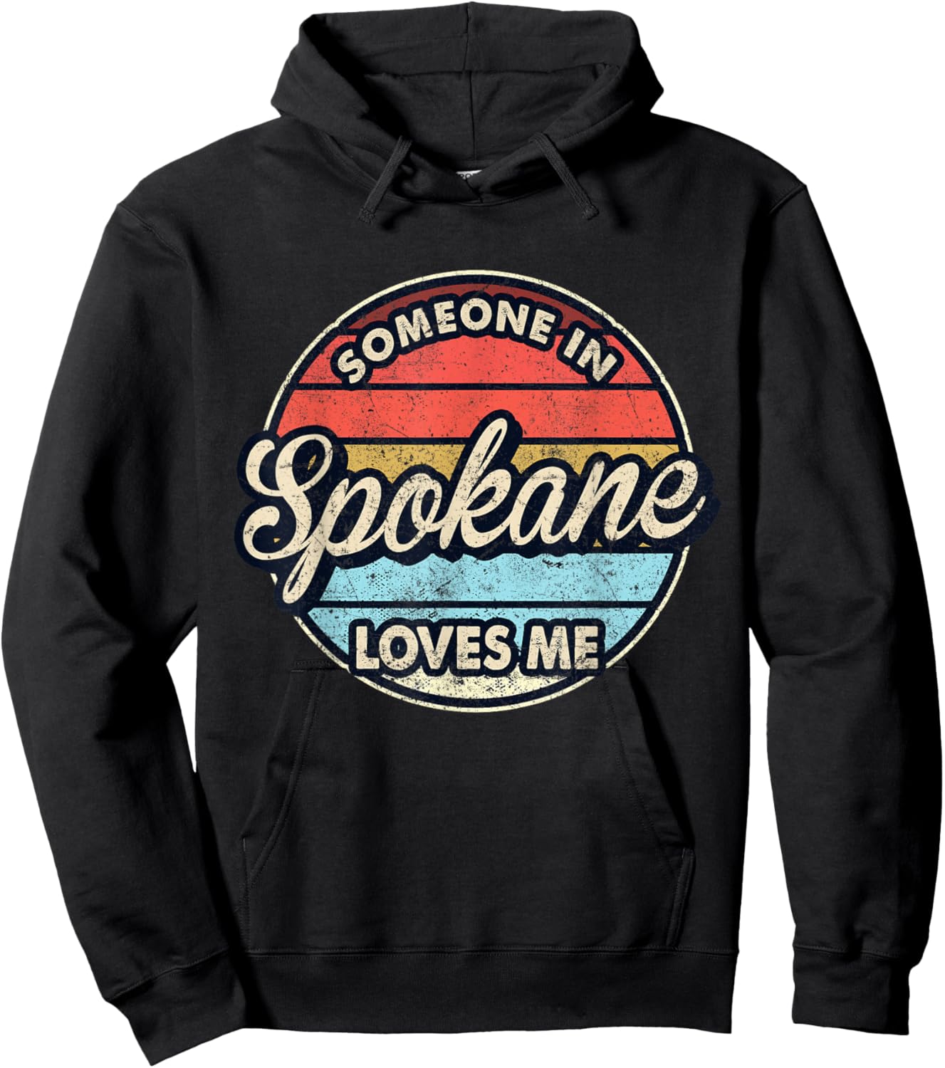 Someone In Spokane Loves Me City US USA Hoodie - Hoodie | Black