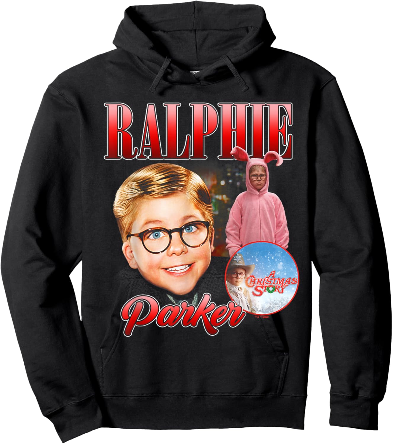 A Christmas Story Ralphie Collage Hoodie - Hoodie | Black
