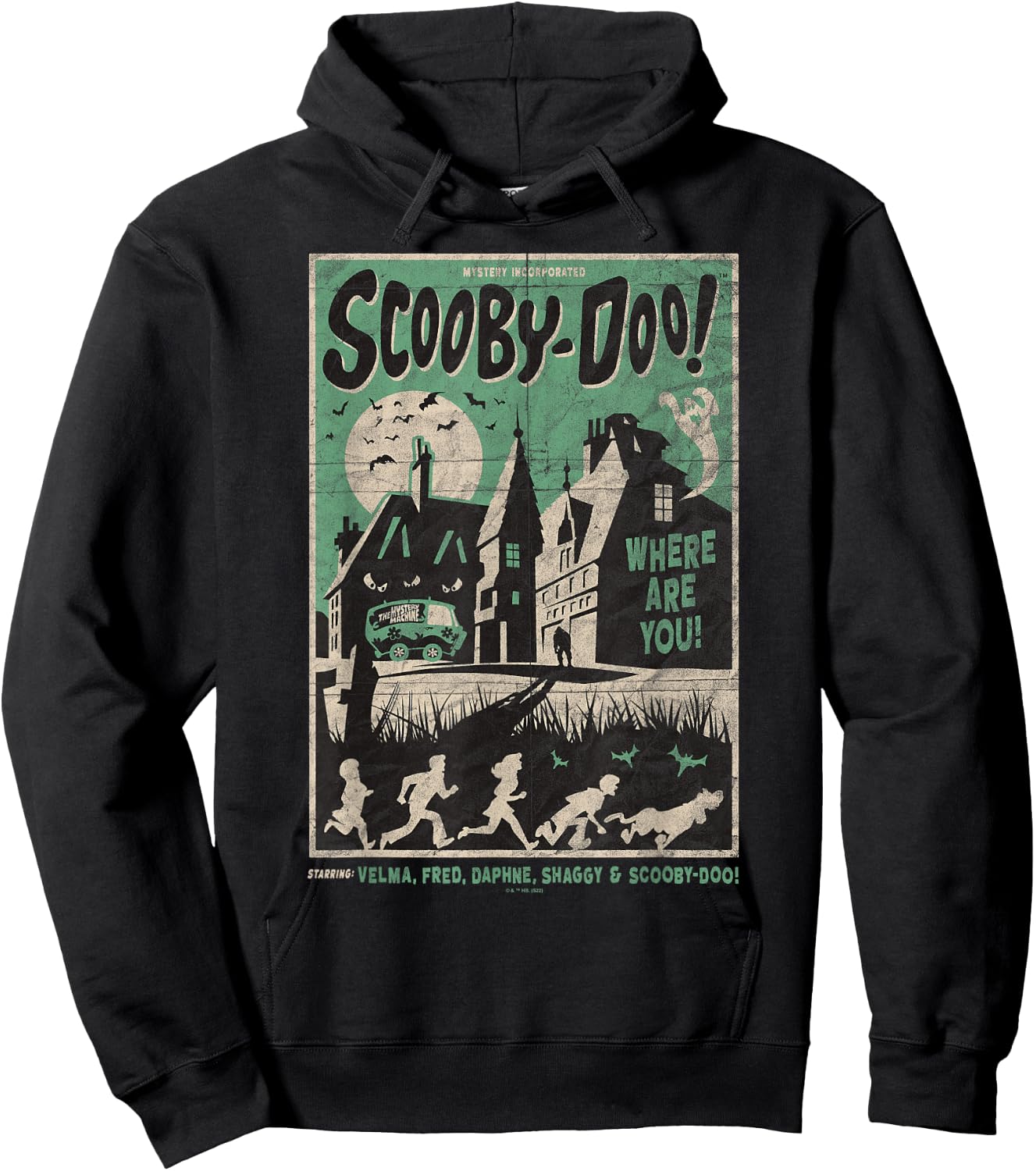 Scooby-Doo Mystery Incorporated Scary House Movie Poster Hoodie - Hoodie | Black