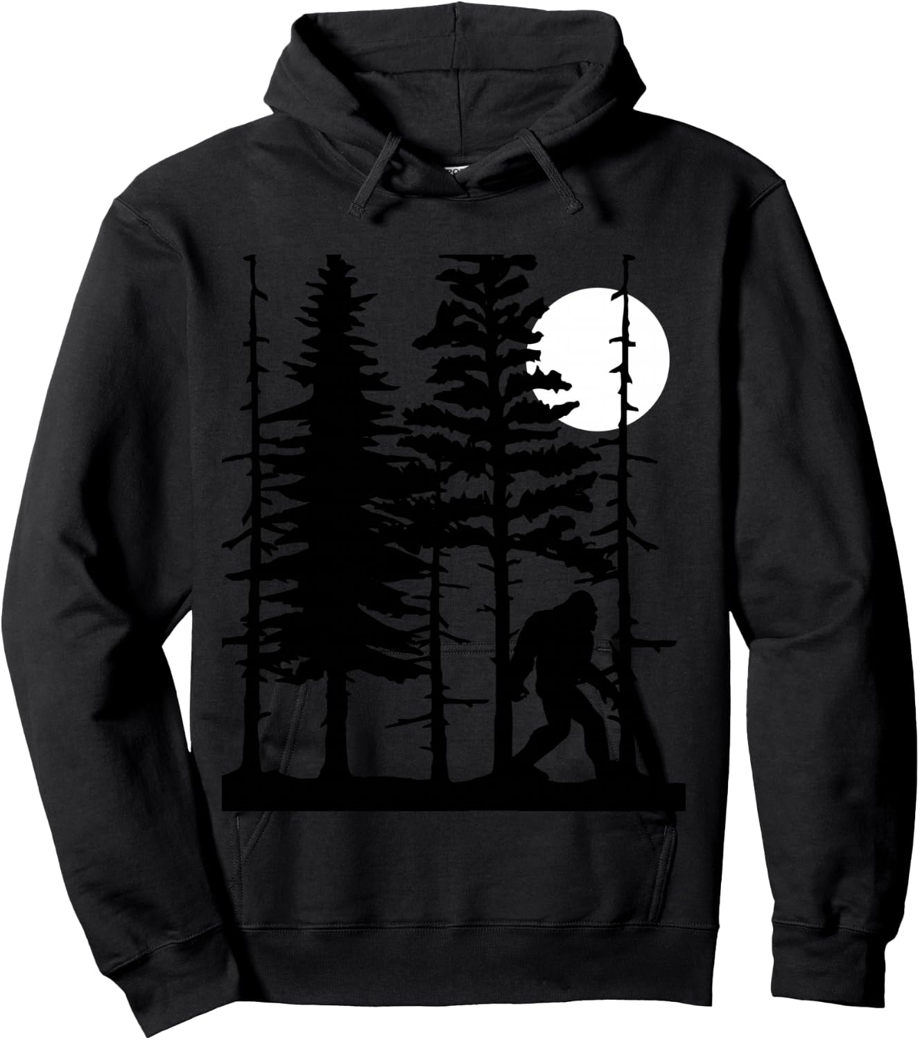Bigfoot Hiding in Forest for Sasquatch Believers Hoodie - Hoodie | Black