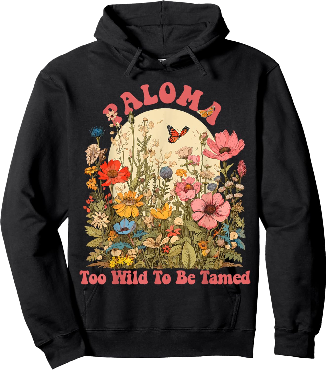 PALOMA Name Cute Retro Girls Wildflower PALOMA Name Hoodie - Hoodie | Black