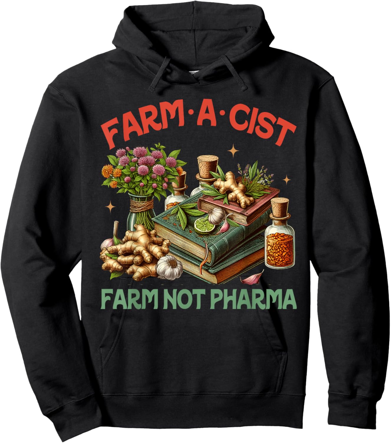 Gardener Planting Lover Farmer Farmacist Darm Not Pharma Hoodie - Hoodie | Black
