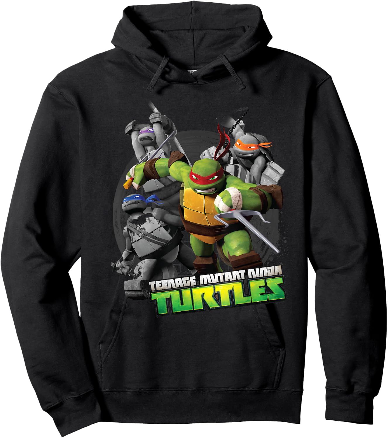 TMNT Ninja Group Shot Raphael Hoodie - Hoodie | Black