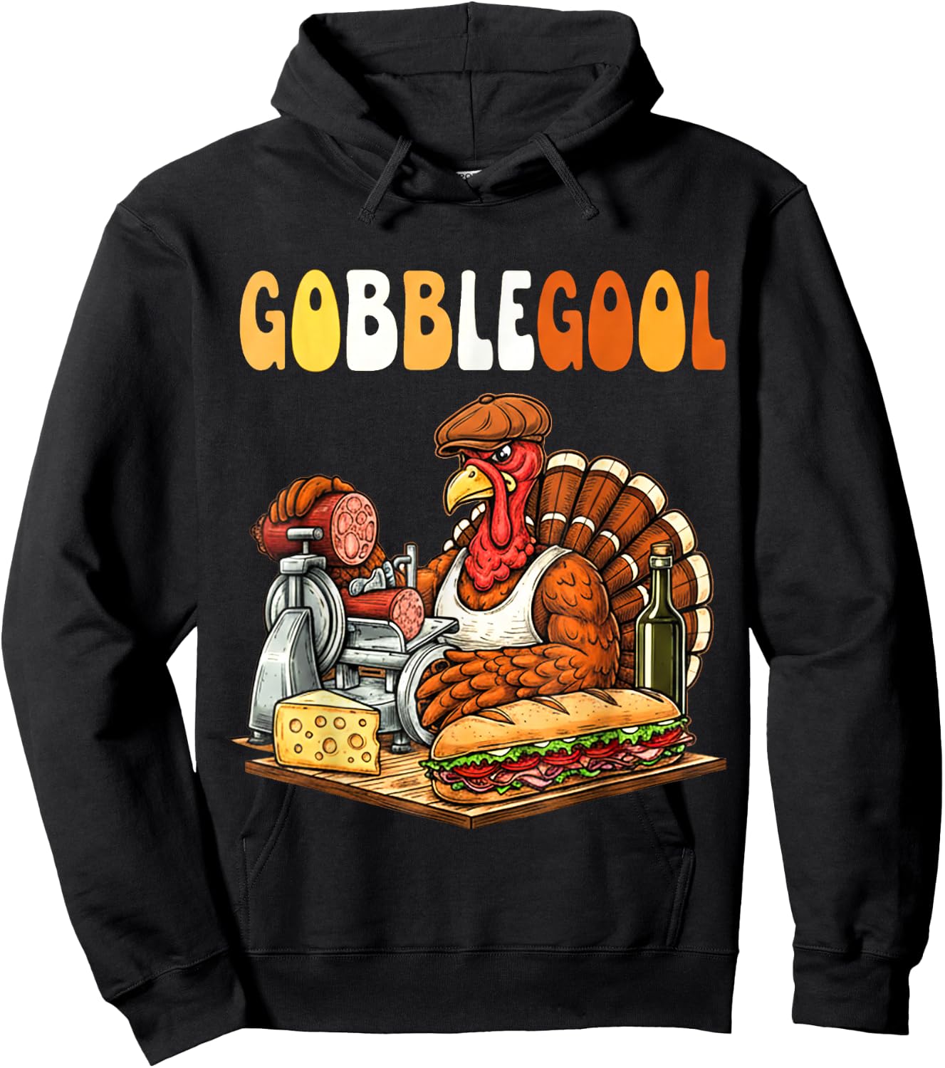 Gobblegool Turkey Thanksgiving Hoodie - Hoodie | Black
