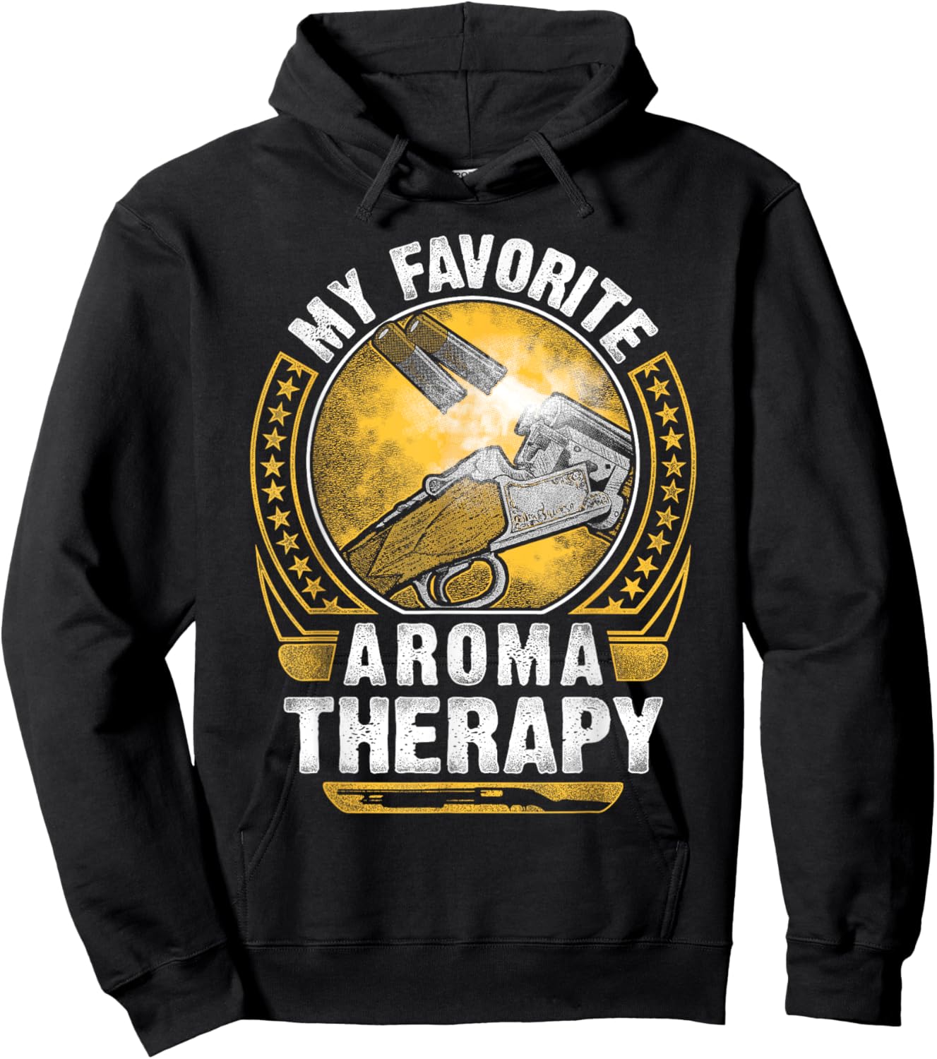 Funny Duck Hunting Top My Favorite Aromatherapy is Gun Smoke Hoodie - Hoodie | Black