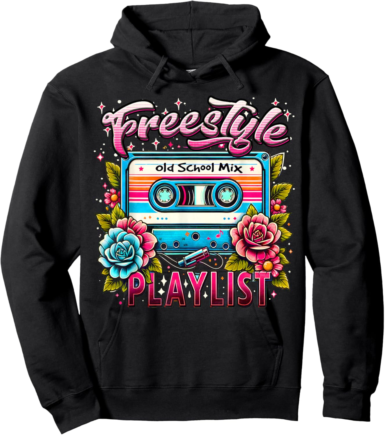 Freestyle Playlist Old School Mix Best Throwback Concert Hoodie - Hoodie | Black