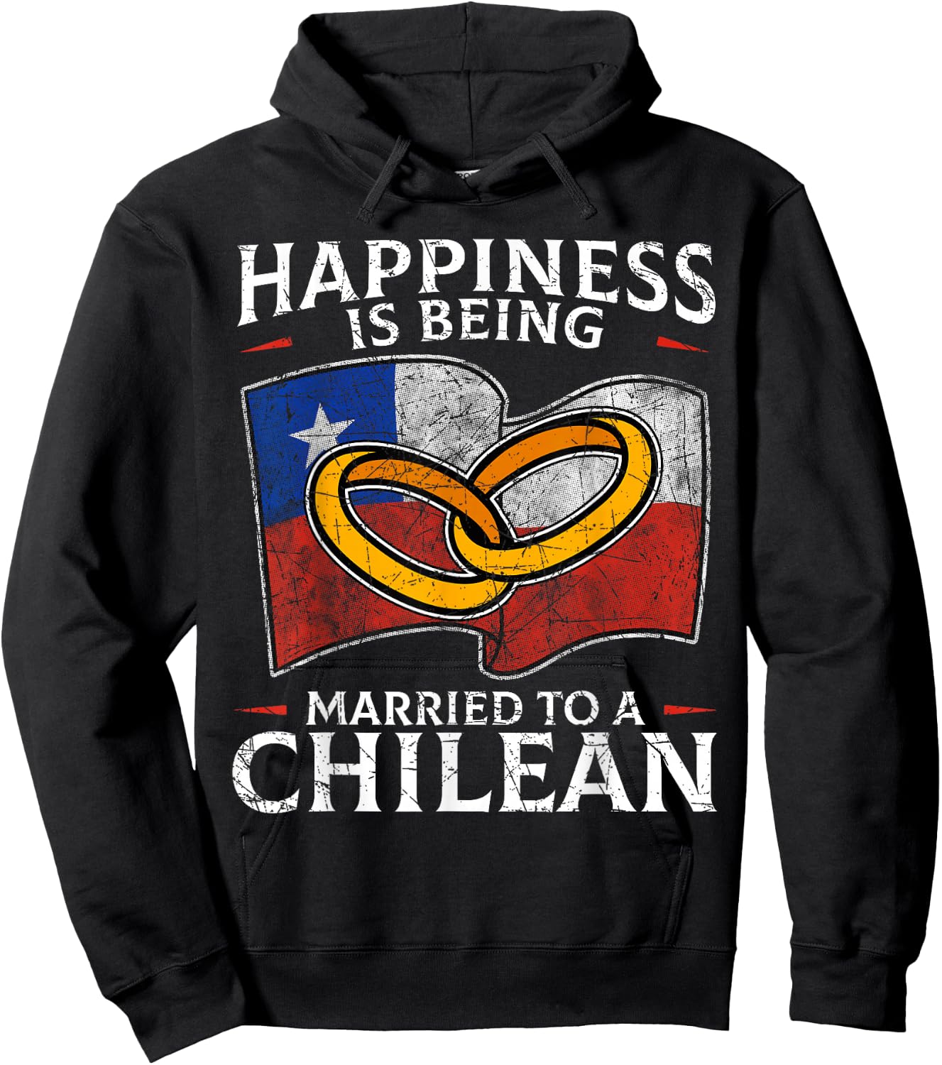 Chilean Marriage Chile Married Flag Wedded Culture Hoodie - Hoodie | Black