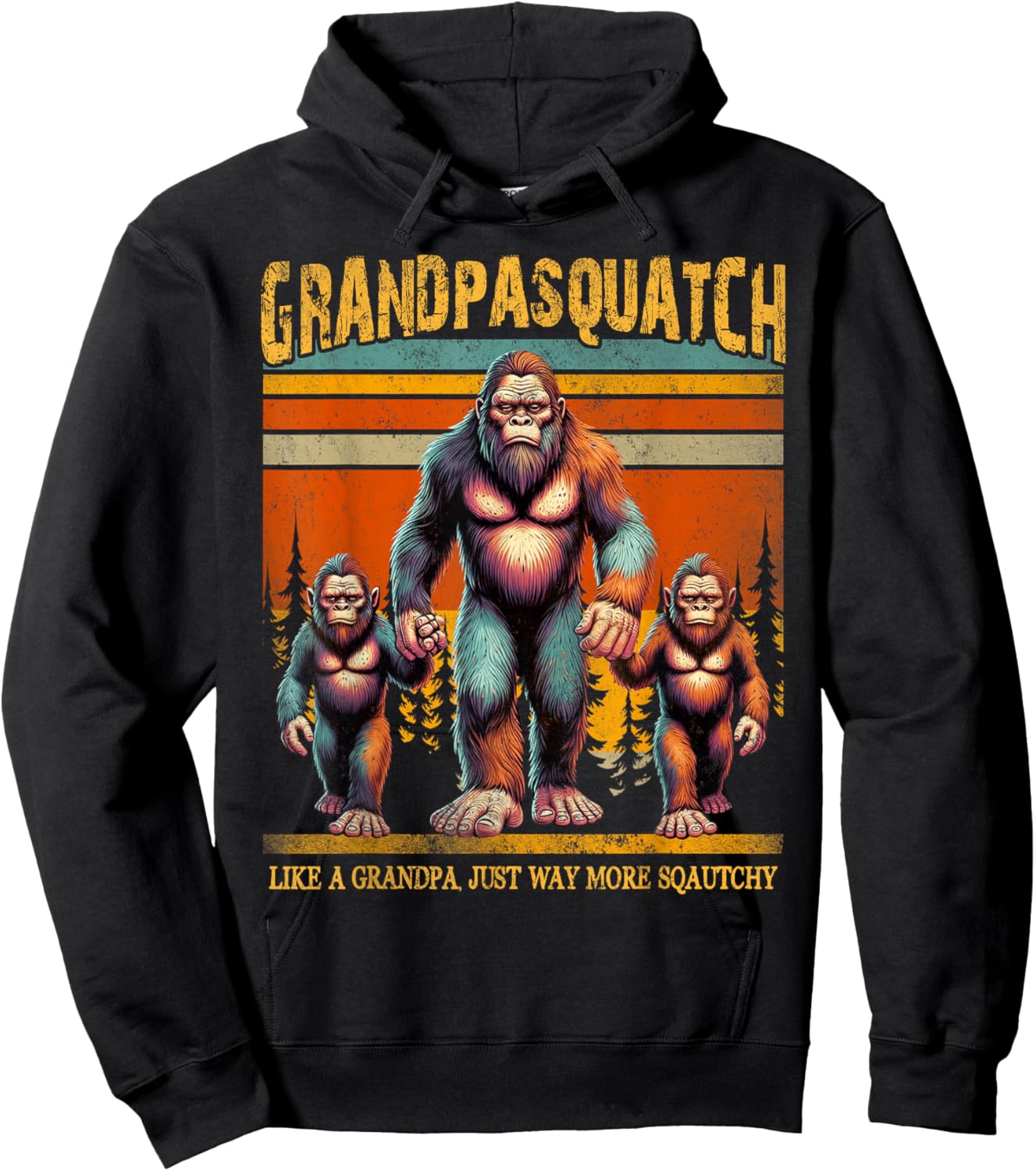 A Grandpa Like Me Is Hard To Find, Bigfoot Grandpa Sasquatch Hoodie - Hoodie | Black