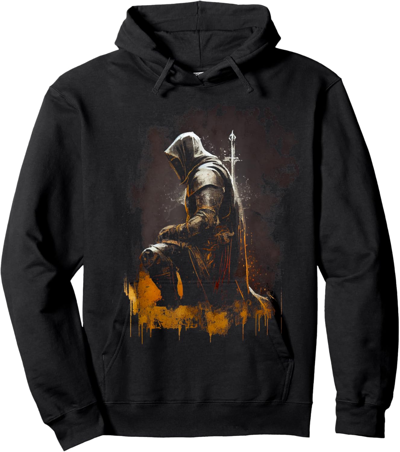 Knight Templar Kneeling Crusader Templar Warrior Of Christ Hoodie - Hoodie | Black