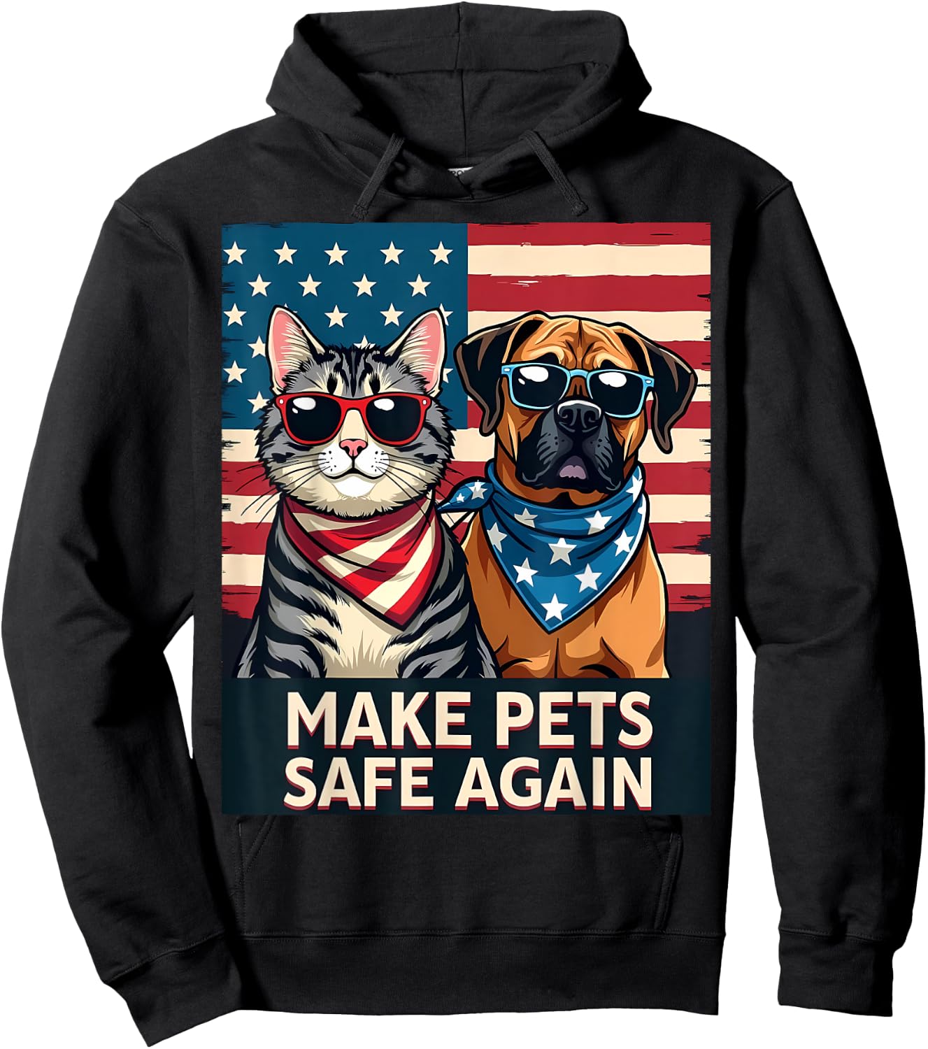 Save Cats Dogs Make Pets Safe Again Hoodie - Hoodie | Black