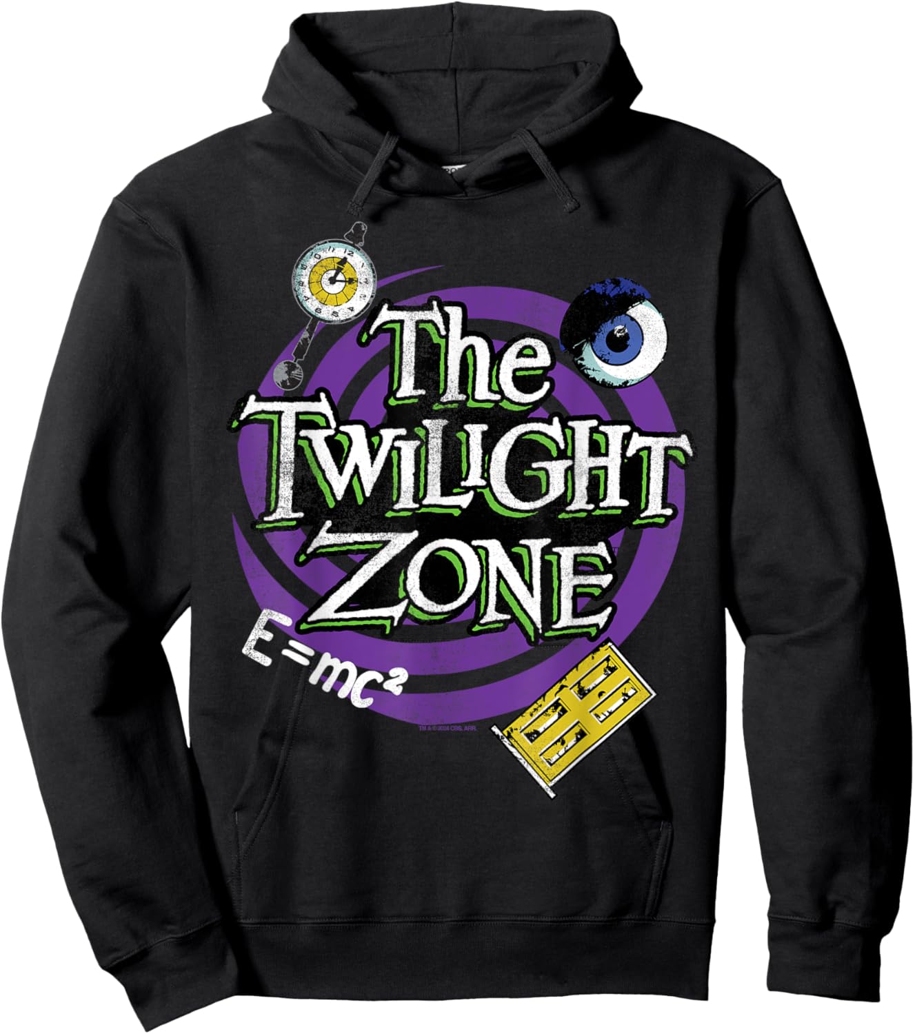 The Twilight Zone Title Halloween Spiral Door Purple Hoodie - Hoodie | Black