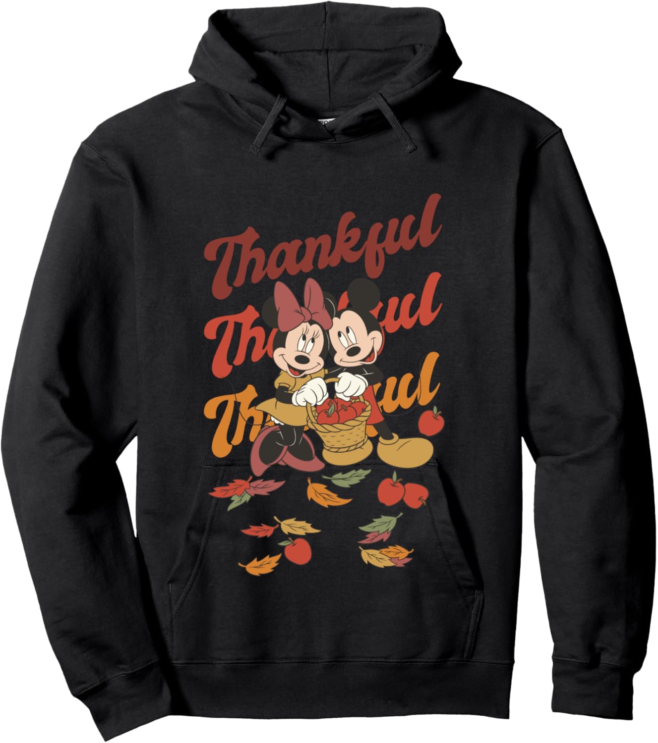 Disney Mickey and Friends Thanksgiving Classic Thankful Duo Hoodie - Hoodie | Black