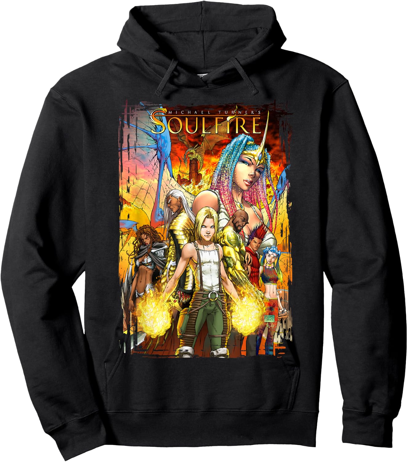 Michael Turner's Soulfire Characters Poster Hoodie - Hoodie | Black