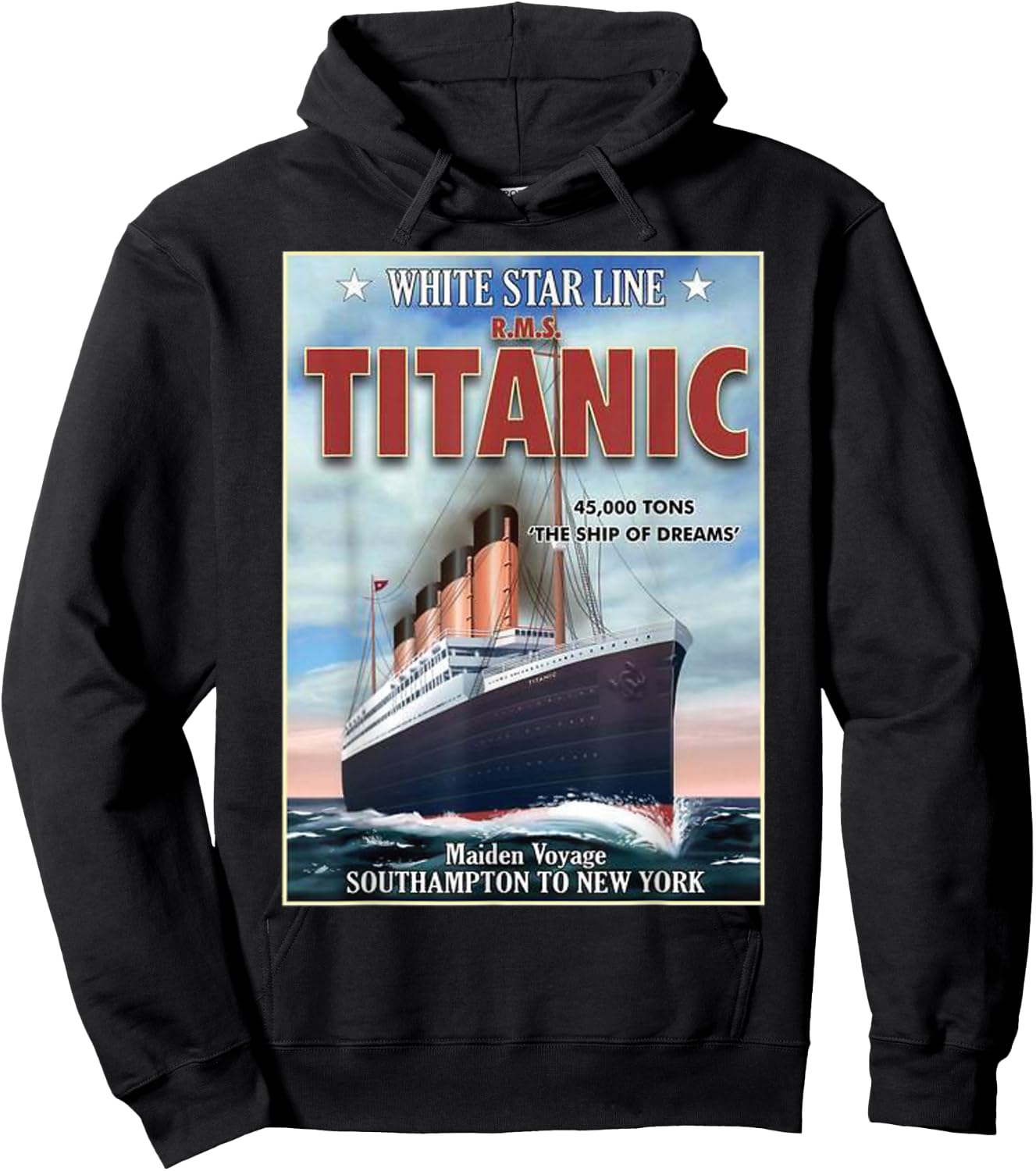 A 1912 Vintage Titanic Voyage Ship Cruise Vessel Hoodie - Hoodie | Black