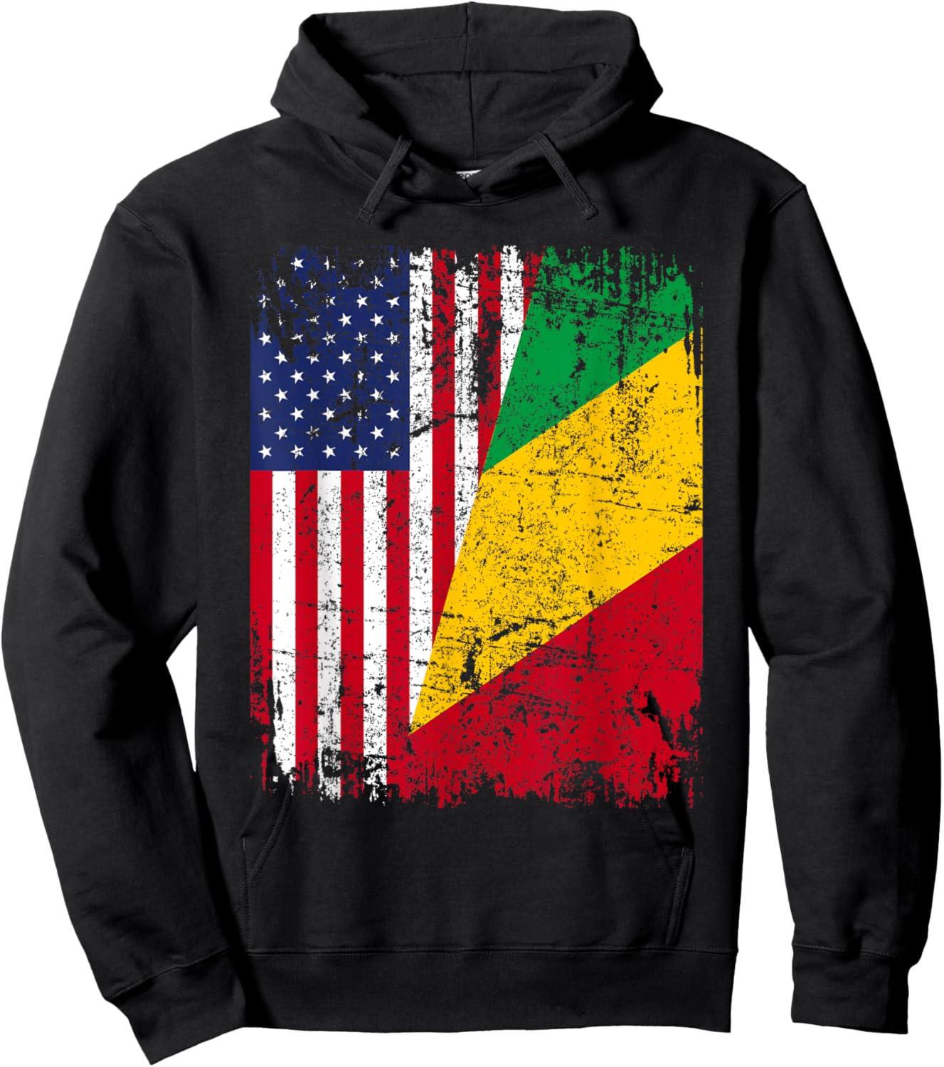 CONGOLESE American Flag | Men Women Kids | CONGO Hoodie - Hoodie | Black