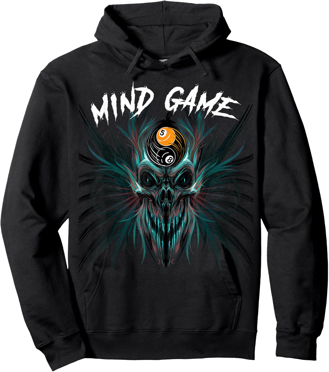 Billiards Pool snooker Skull 8-ball 9-ball Hoodie - Hoodie | Black