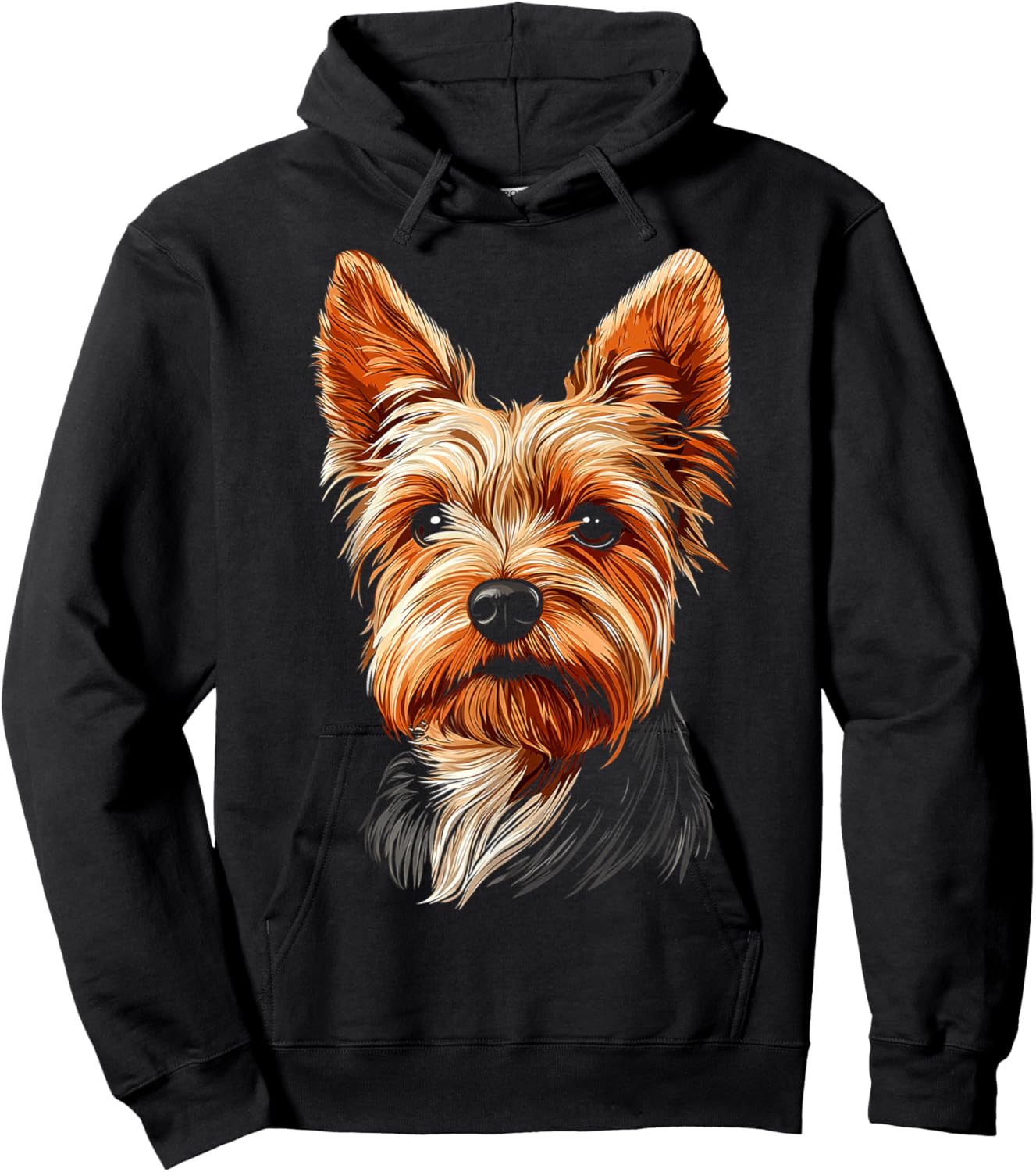 Silky Terrier Dog Motif Pet Illustration Silky Terrier Men Women Kids Hoodie - Hoodie | Black