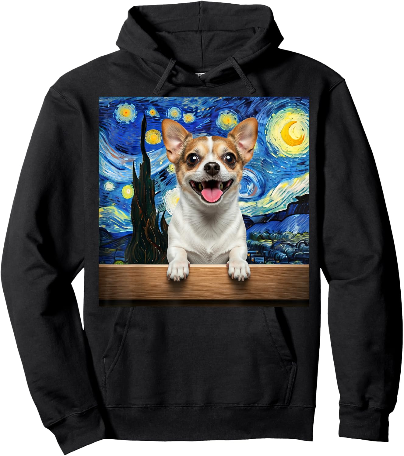 Chiweenie Starry Night Dog Lover Gift Men Women Kids Hoodie - Hoodie | Black
