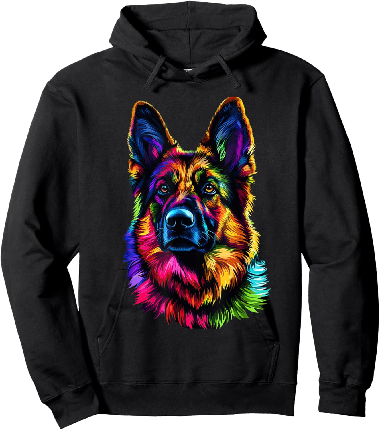 Colorful German Shepherd Pop Art Dog Lovers Gift Hoodie - Hoodie | Black