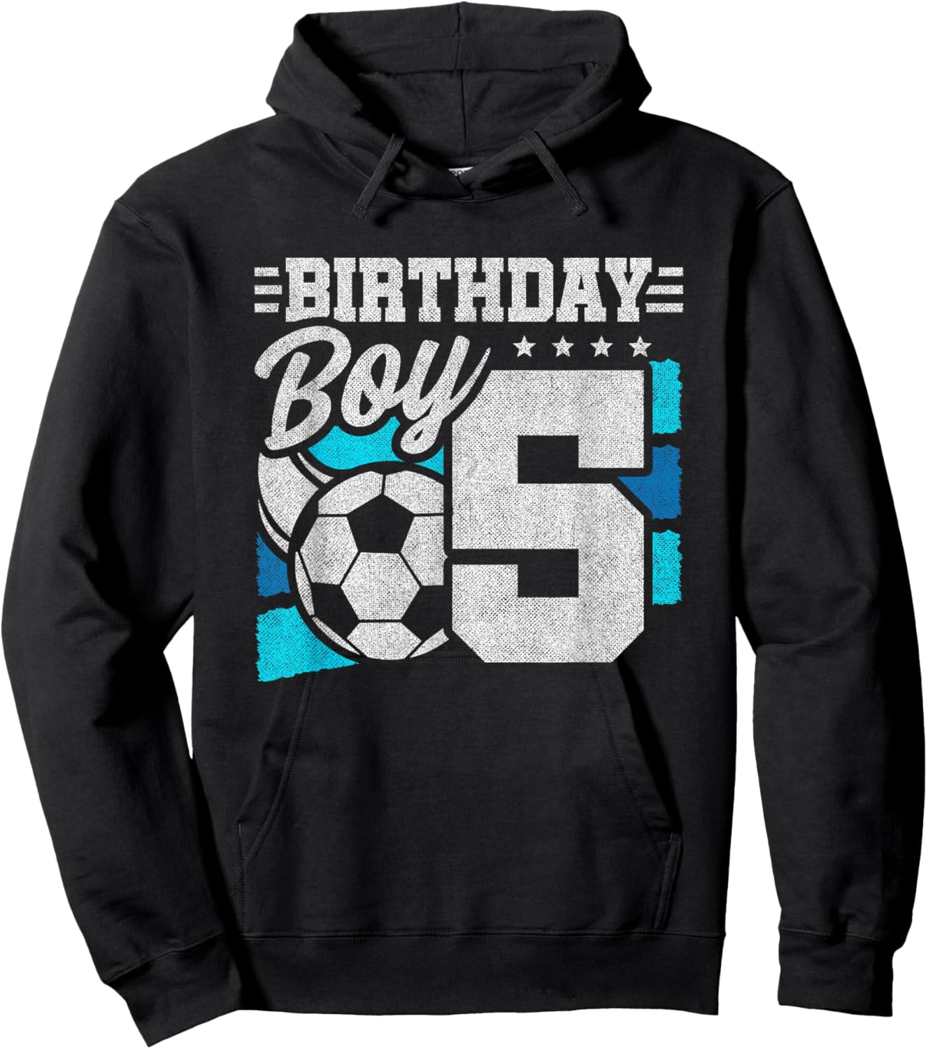 Soccer Birthday Party - 5 Year Old Boy - 5th Birthday Hoodie - Hoodie | Black