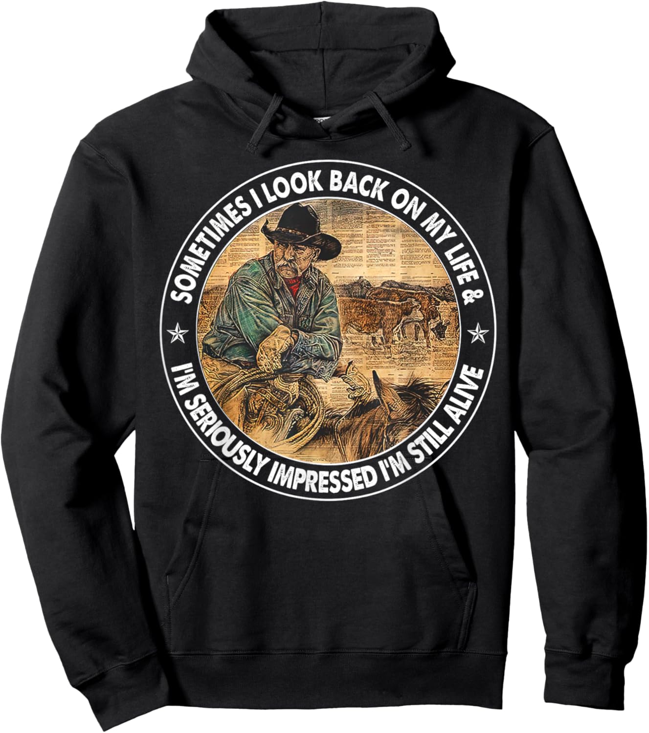 Sometimes I Look Back On My Life, I'm Seriously Impressed Hoodie - Hoodie | Black