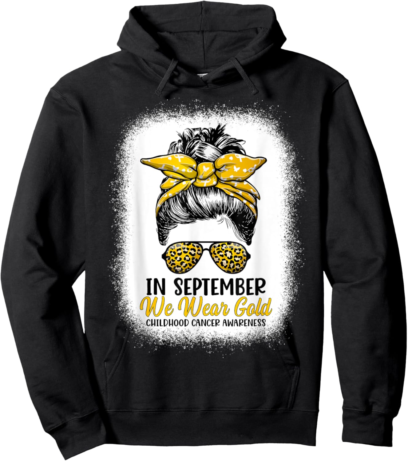 In September We Wear Gold - Childhood Cancer Awareness Month Hoodie - Hoodie | Black