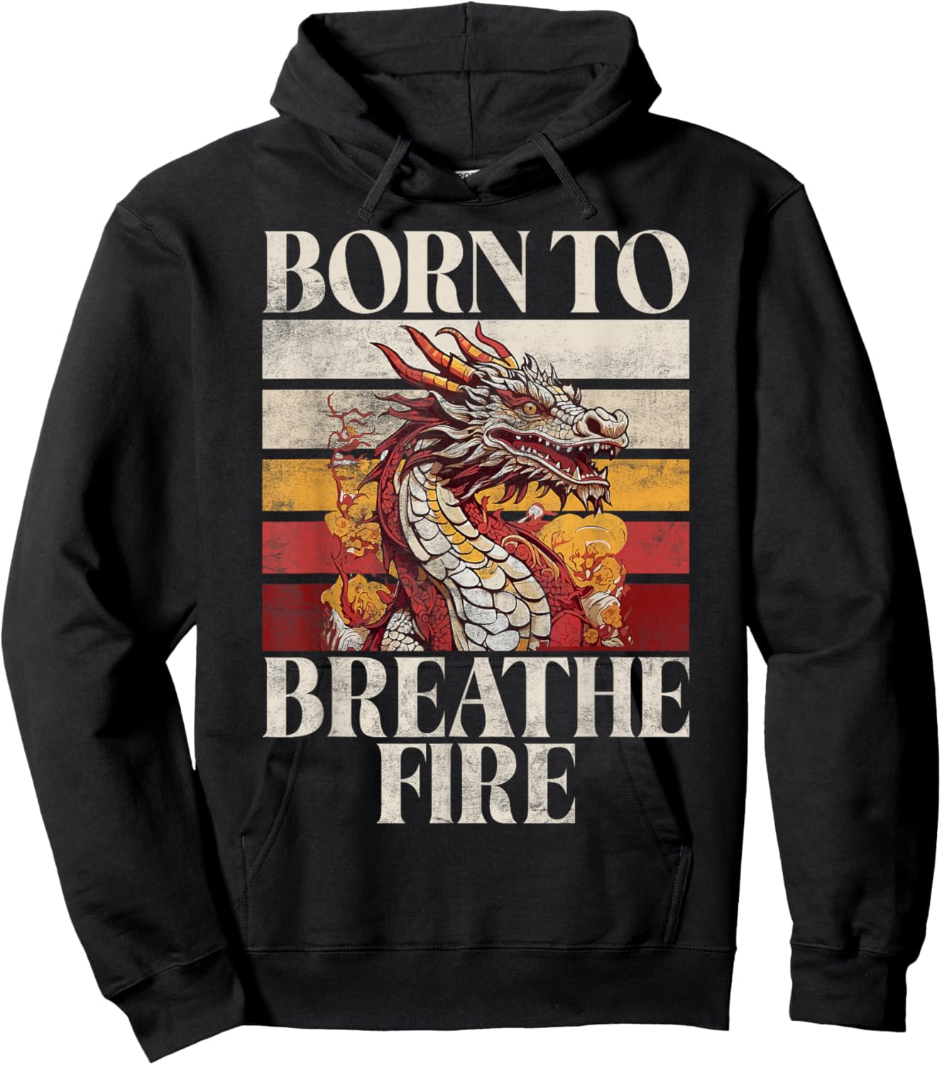 Born to Breath Fire Dragon Hoodie - Hoodie | Black