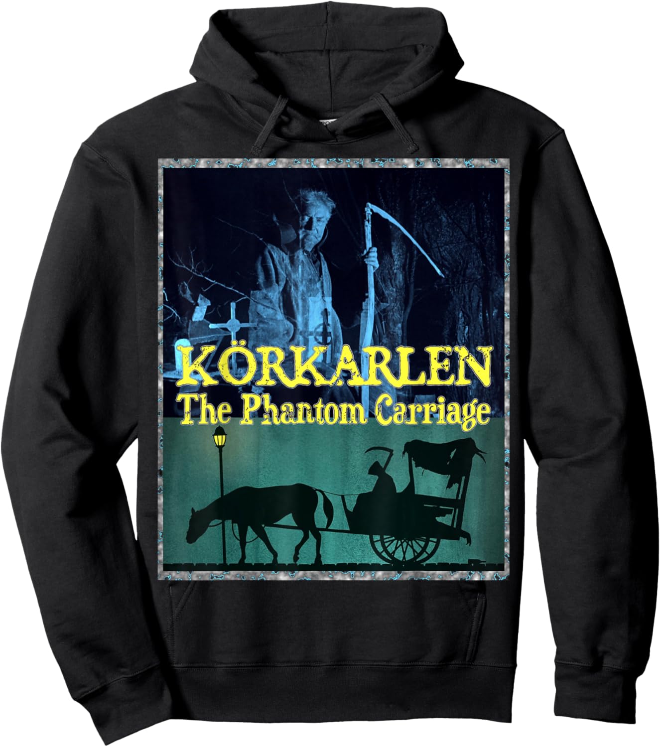 Vintage Classic Horror Körkarlen The Phantom Carriage Hoodie - Hoodie | Black