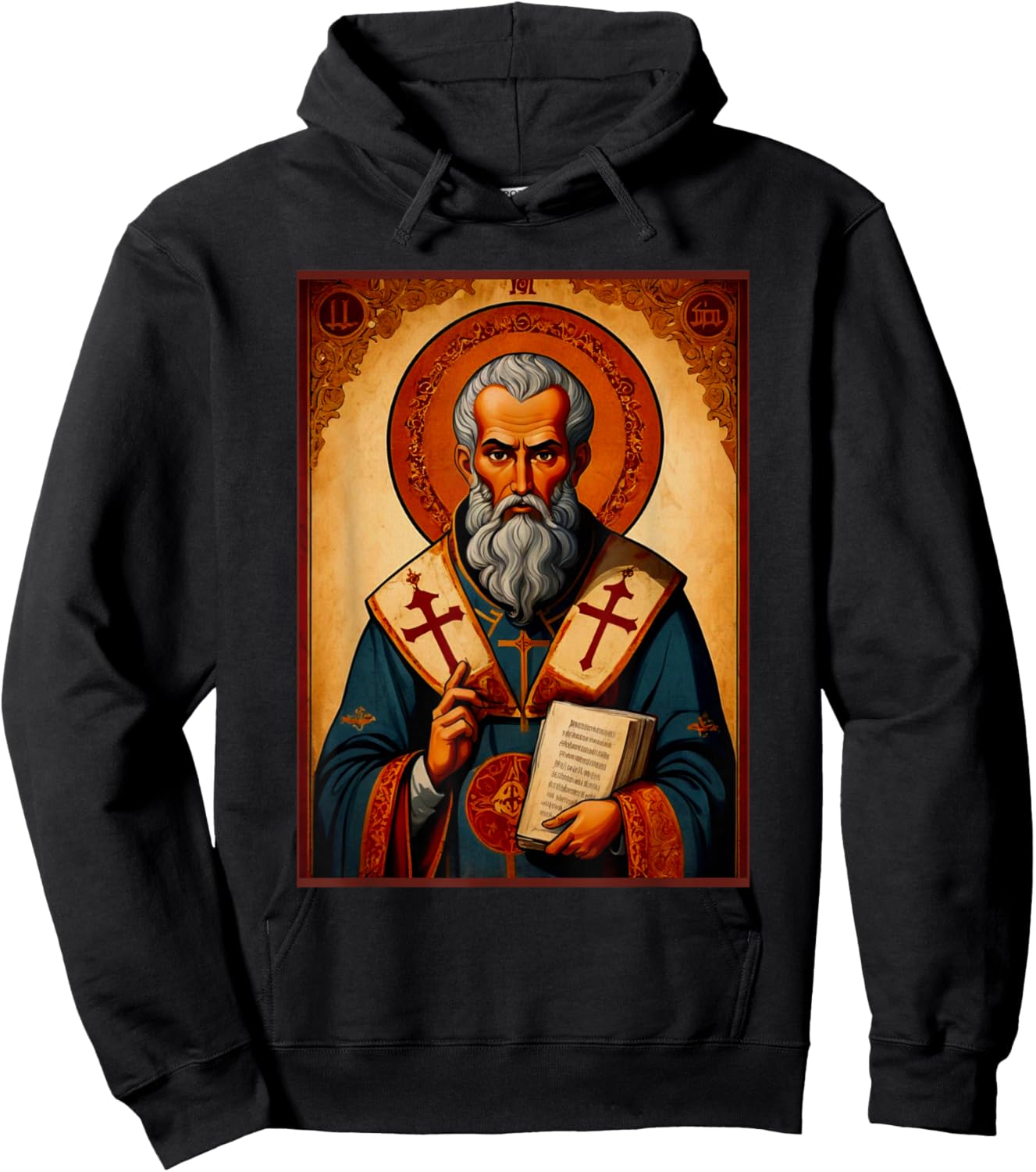 St. Ignatius of Antioch Greek Eastern Orthodox Byzantine Art Hoodie - Hoodie | Black