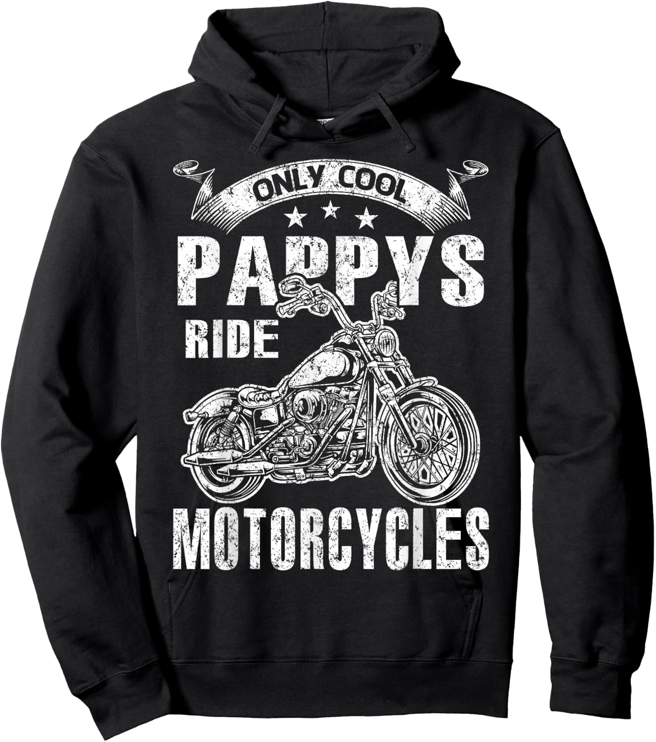 Only Cool Pappys Rides Motorcycles Hoodie - Hoodie | Black