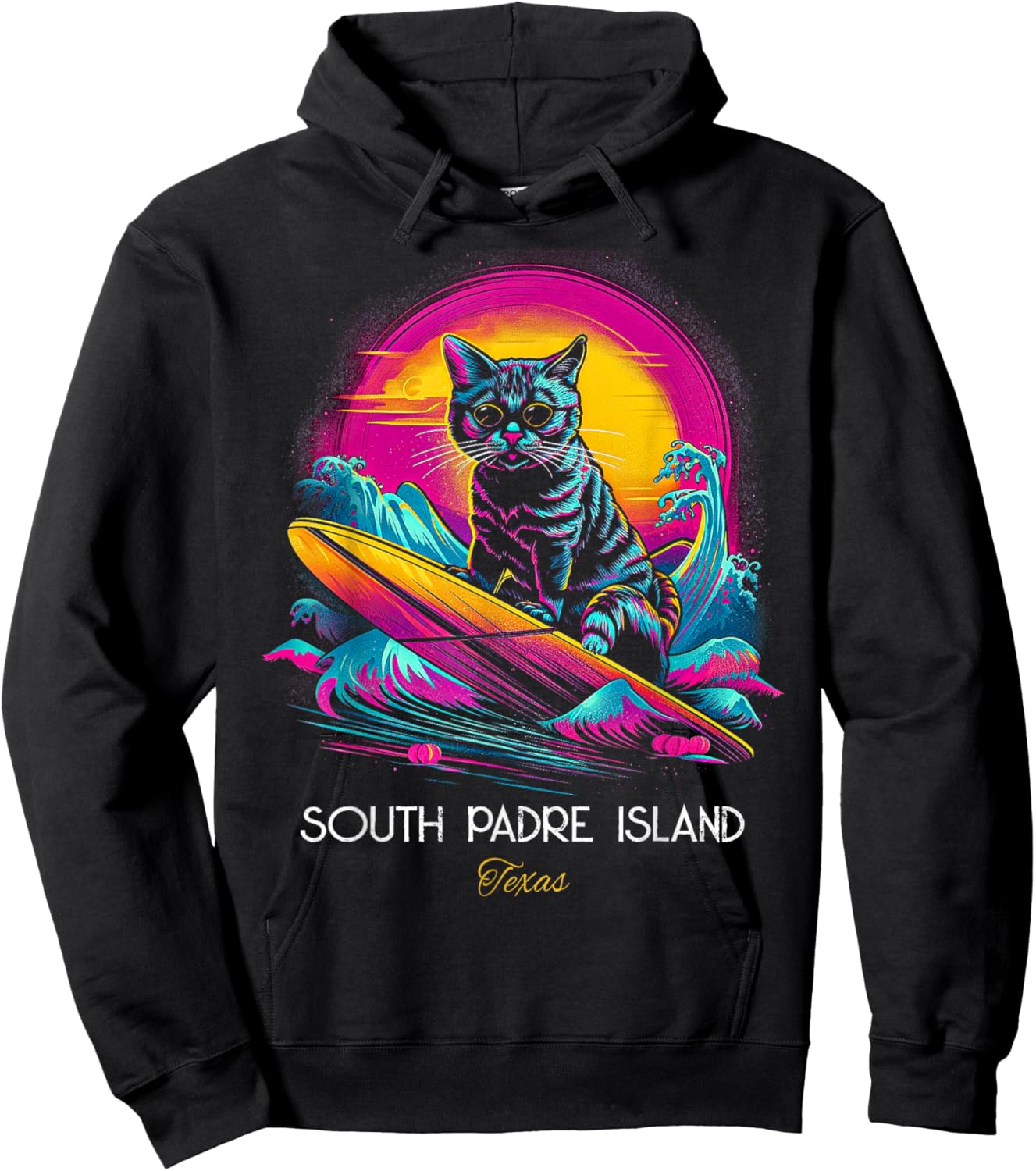 South Padre Island Texas Hoodie - Hoodie | Black