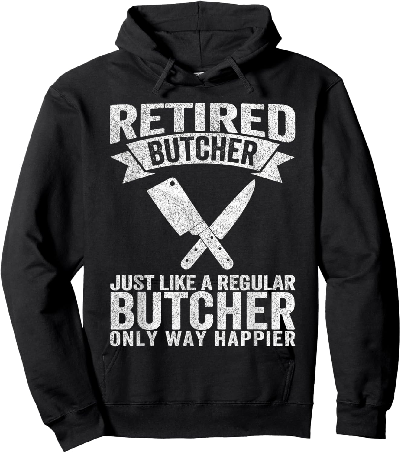 Retired Butcher Just Like A Normal Butcher Retro Hoodie - Hoodie | Black
