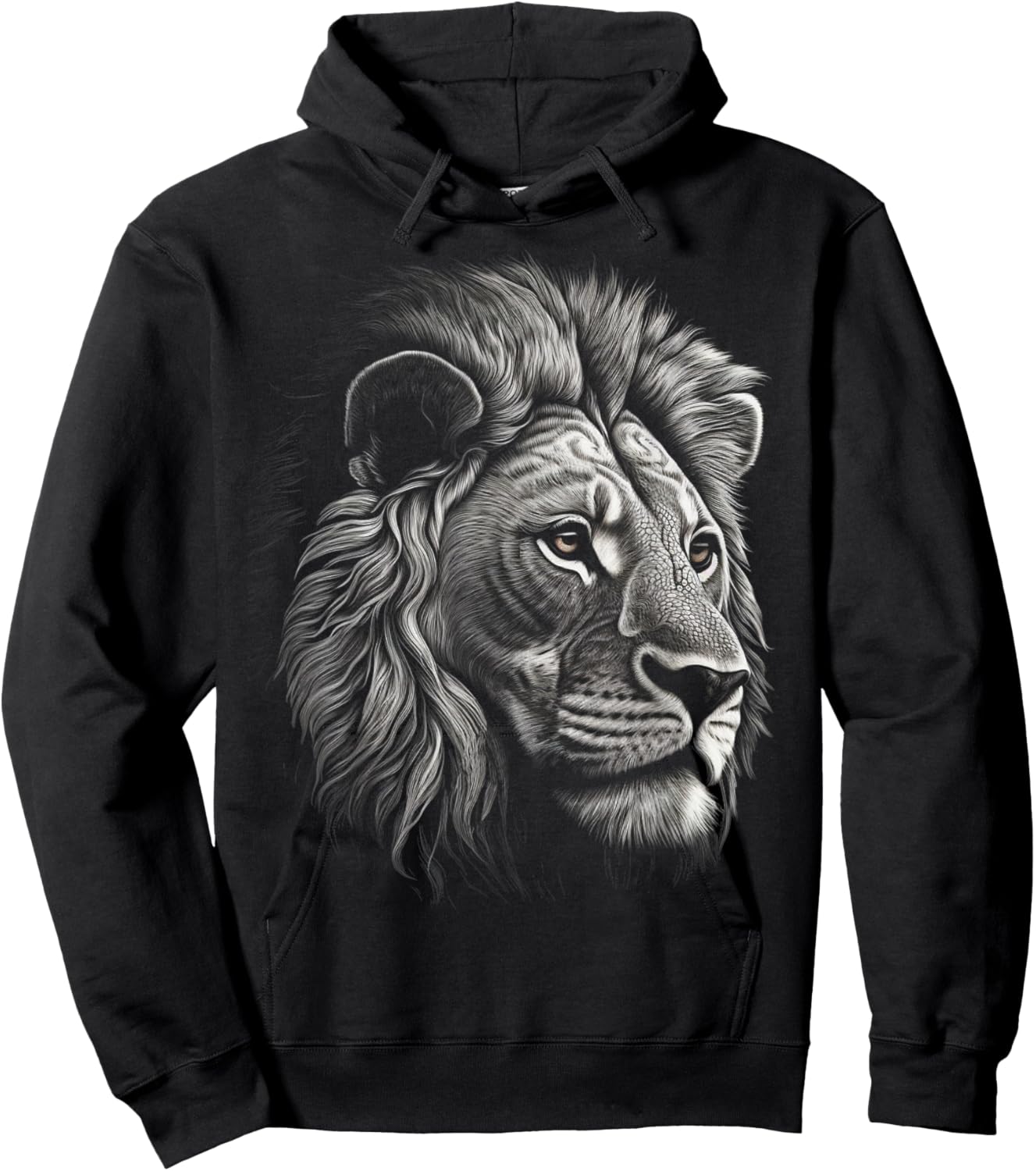 Löwe in Weiß - Tierlöwe Hoodie - Hoodie | Black