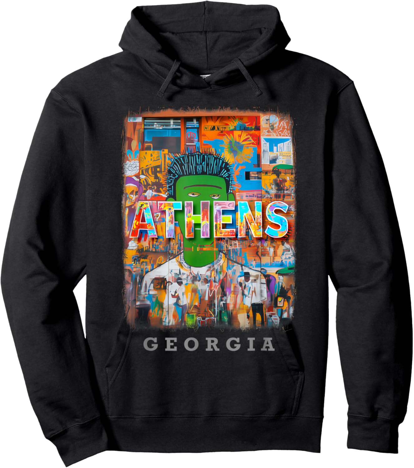 Athens Georgia GA Music and Art SD146 Hoodie - Hoodie | Black