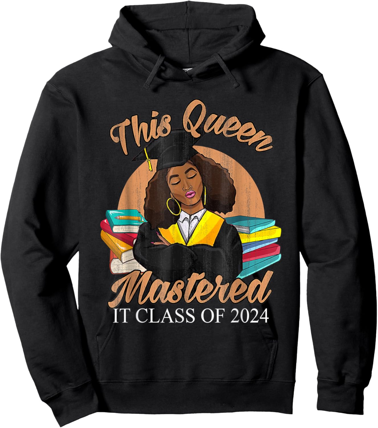 I Mastered It Masters Queen Graduation Class of 2024 College Hoodie - Hoodie | Black