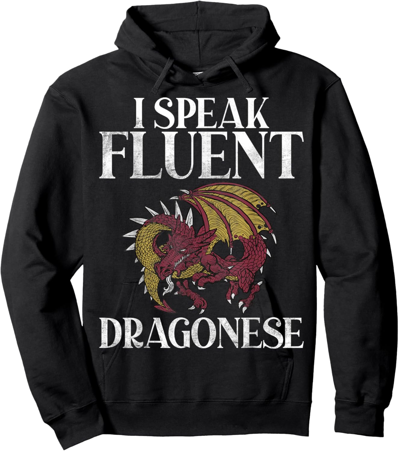 I speak fluent Dragonese Dragon Hoodie - Hoodie | Black