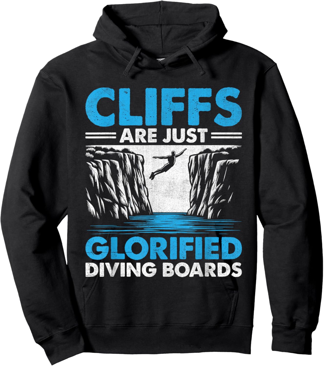 Funny Cliff Jumping Cliff Jumper Cliff Diving Outdoor Sports Hoodie - Hoodie | Black