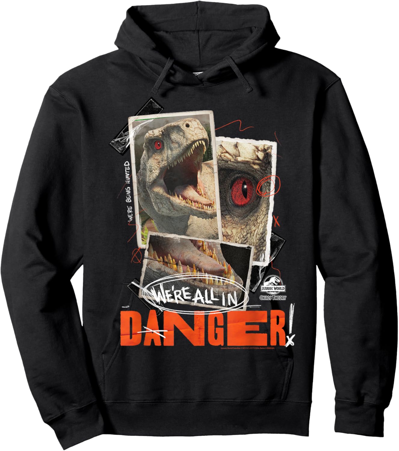 Jurassic World: Chaos Theory Danger Hoodie - Hoodie | Black