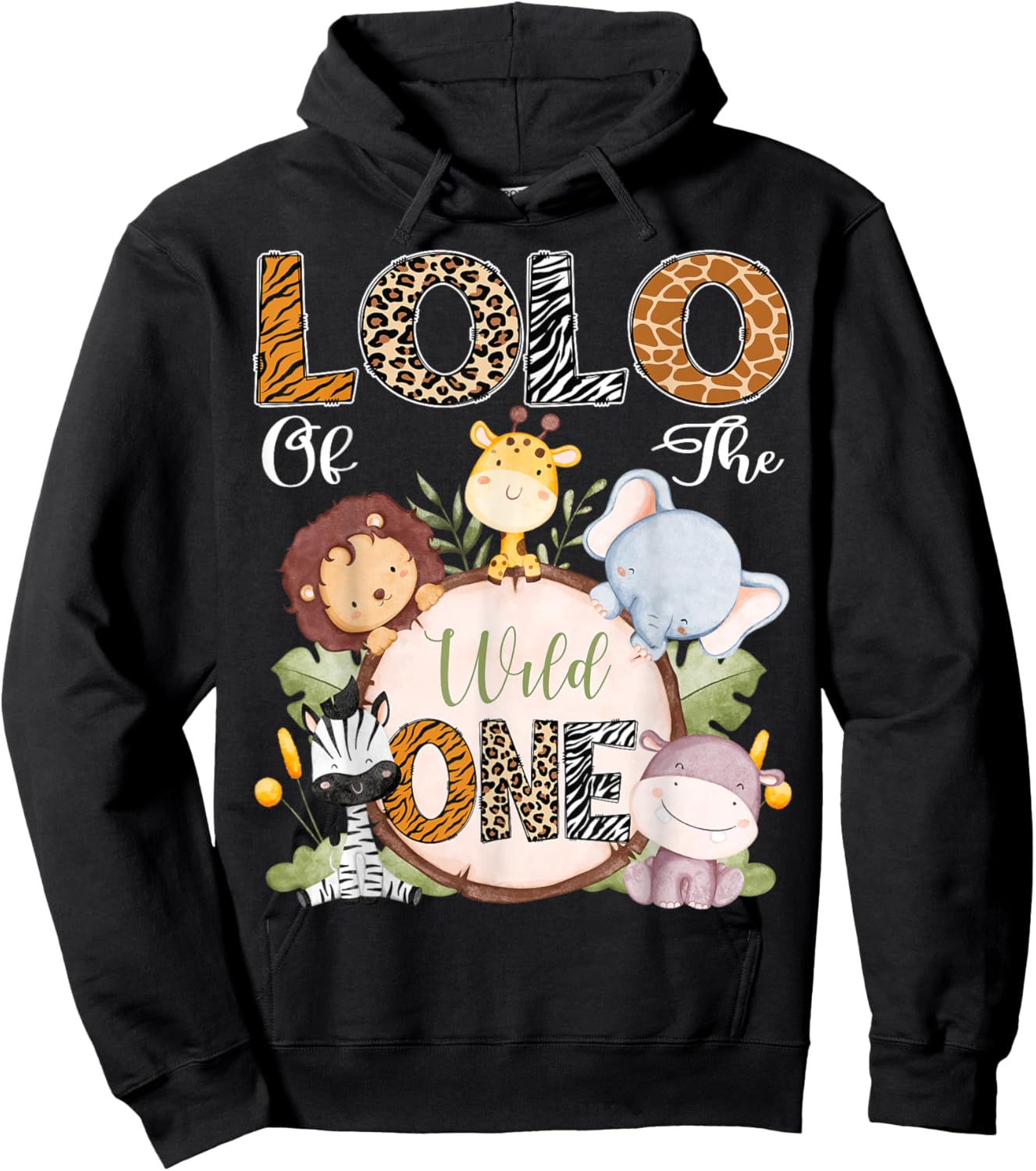 Lolo Of The Wild One 1St Birthday Safari Woodland Hoodie - Hoodie | Black