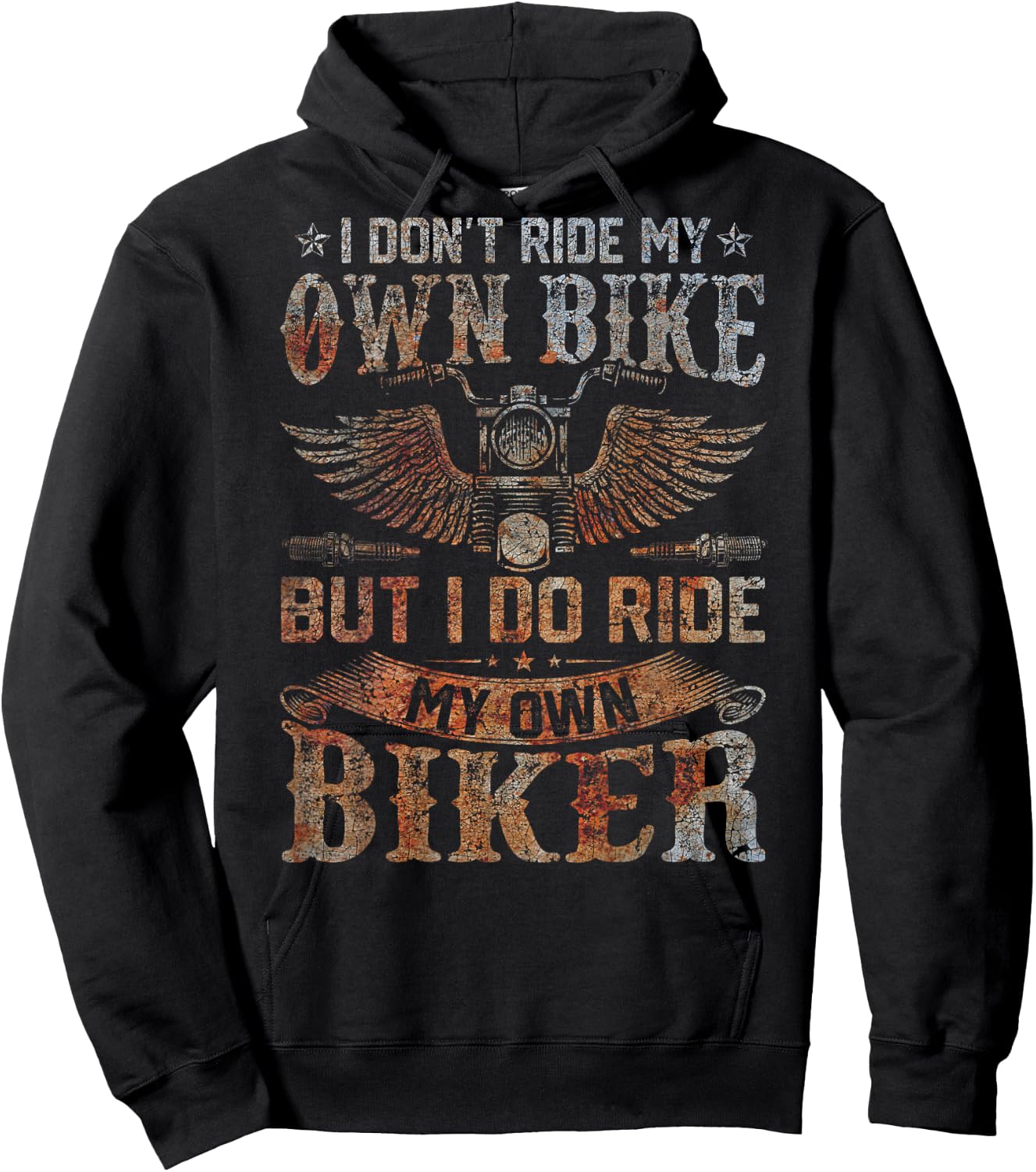 (ON BACK) i dont ride my own bike shirts women Hoodie - Hoodie | Black
