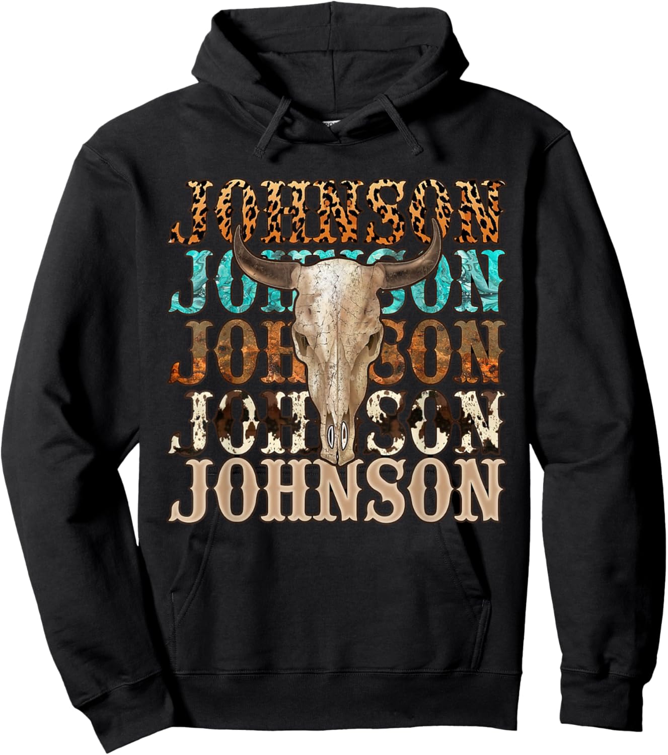 Retro Cojo Johnson Bull Skull Music Country 70s Cowboys Boot Hoodie - Hoodie | Black