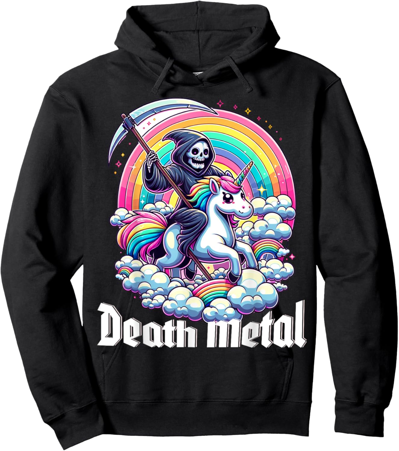 Unicorn Death Metal Hoodie - Hoodie | Black
